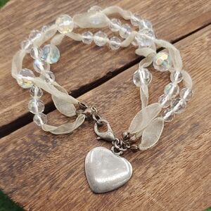 Aurora Borealis Heart Bracelet B3434